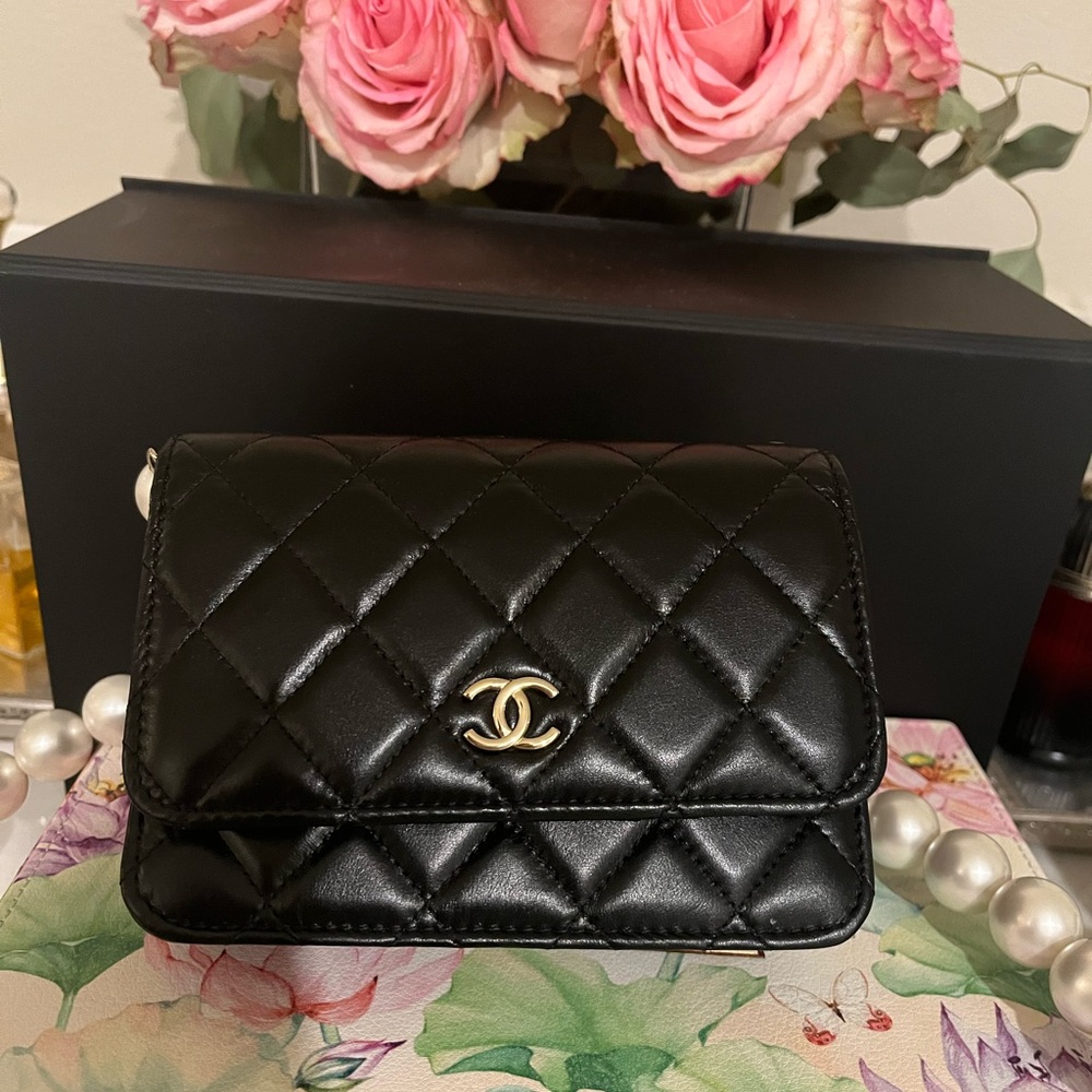 Chanel mini wallet on pearls Chain NEW - Picture 4 of 8